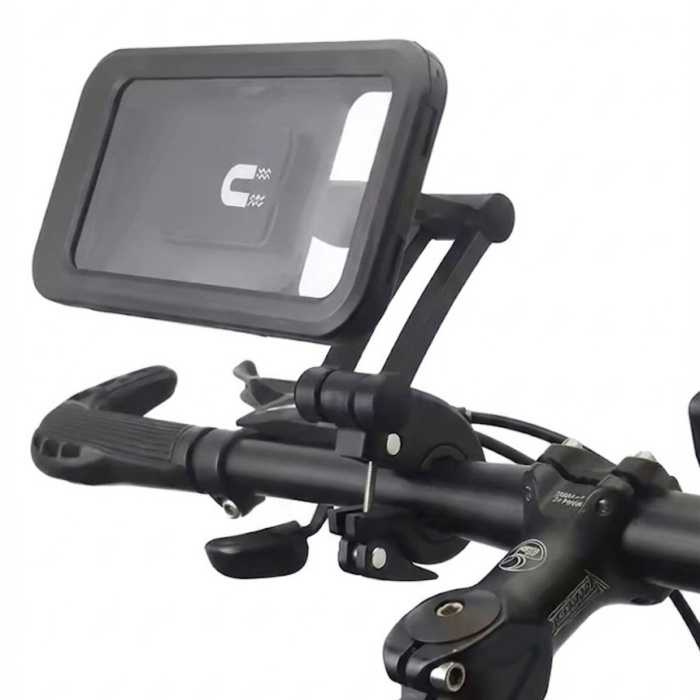 ® Yeni Ürün Motosiklet Bisiklet Su Geçirmez Manyetik Telefon Tutucu Gidon Navigasyon Kılıfı